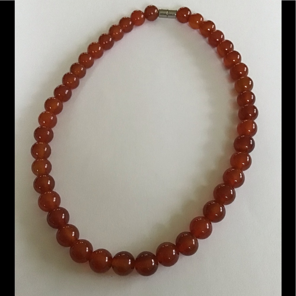 High Quality Large Carnelian Beads Magnet Necklace